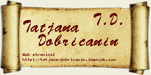 Tatjana Dobričanin vizit kartica